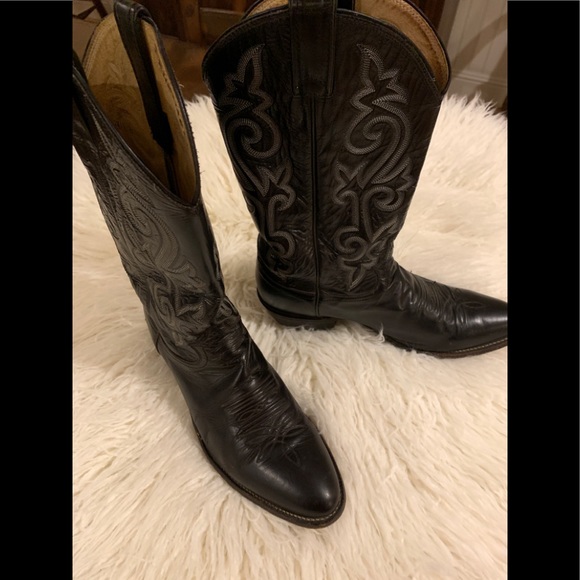 SOLD ❤️ Justin Leather London Calf Cowboy Boots - Picture 6 of 8